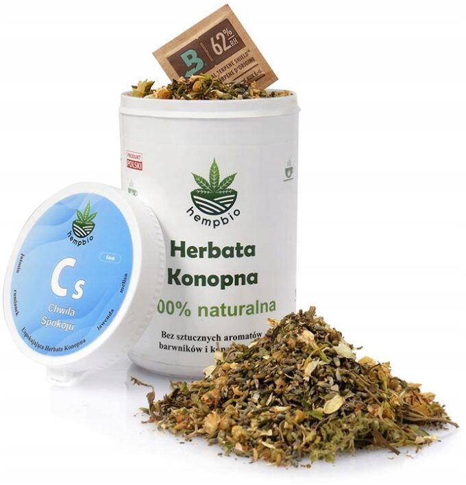 HERBATA KONOPNA CBD PREMIUM Chwila Spokoju 100% naturalna uspokojnie chill