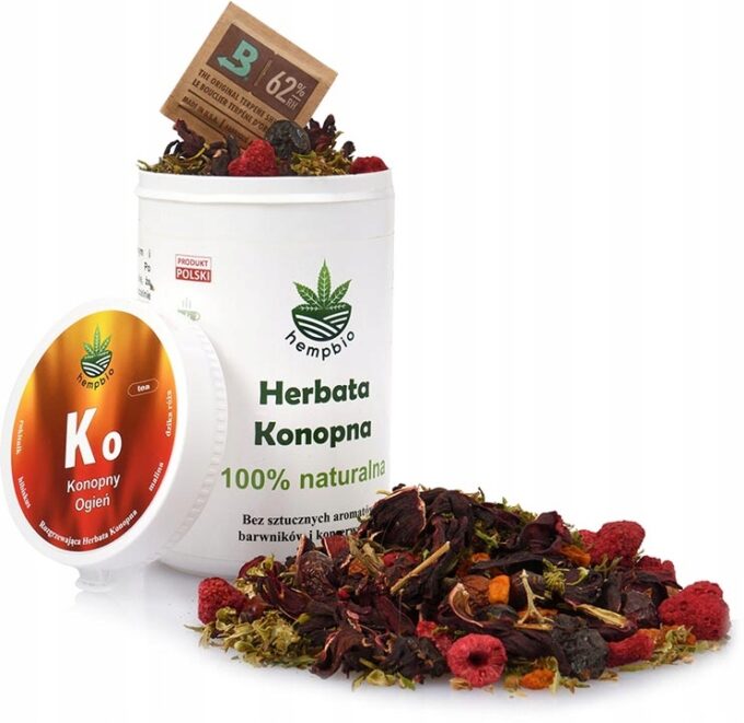 HERBATA KONOPNA CBD Konopny Ogień100% naturalna rozgrzewająca odporność