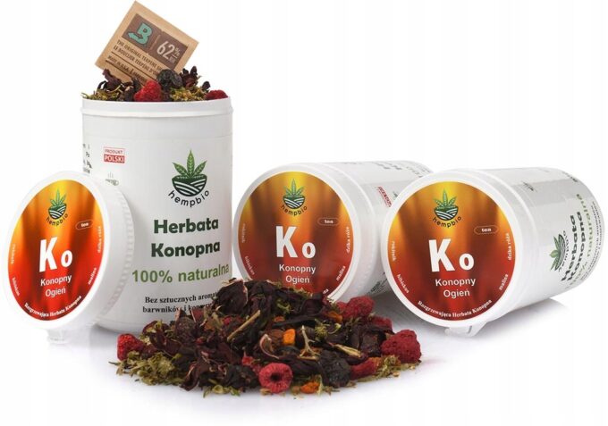 HERBATA KONOPNA CBD Konopny Ogień100% naturalna rozgrzewająca odporność