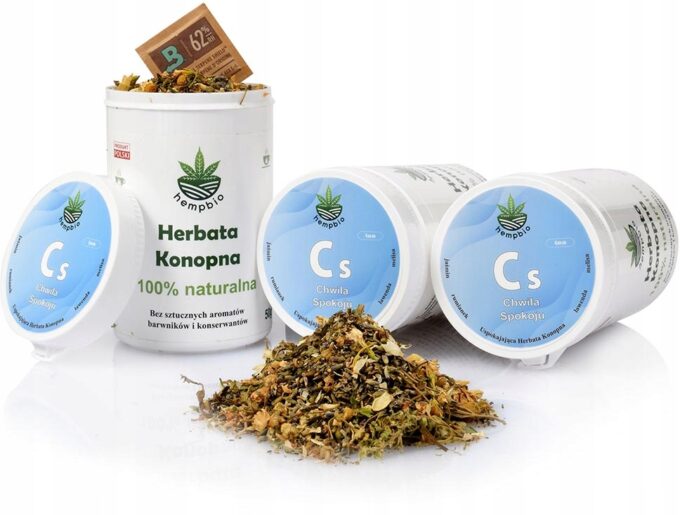 HERBATA KONOPNA CBD PREMIUM Chwila Spokoju 100% naturalna uspokojnie chill